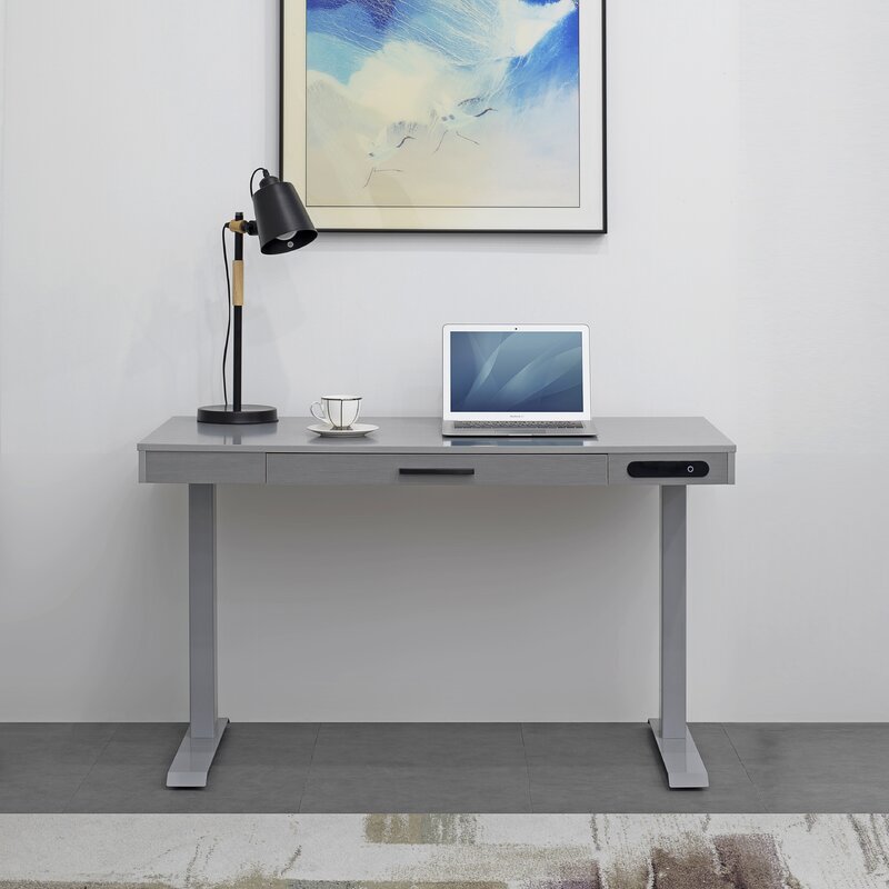 Gray Oneonta Height Adjustable Desk | Adjustable standing desk